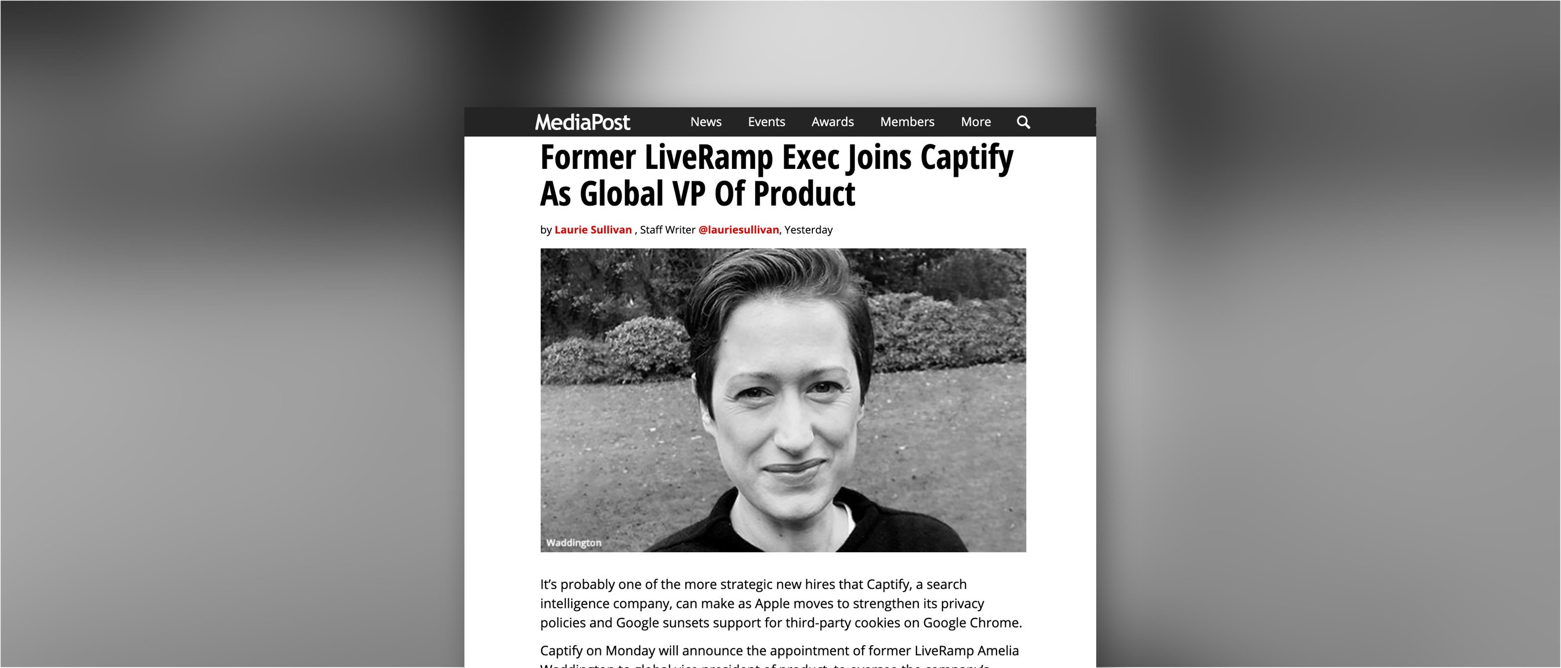 MediaPost: Former LiveRamp Exec Joins Captify As Global VP Of Product