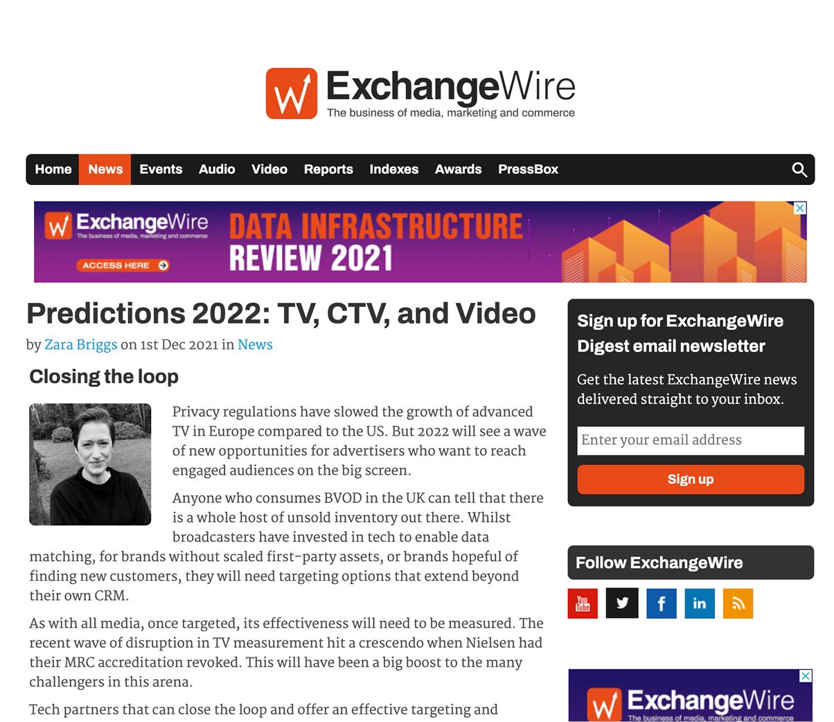 ExchangeWire: Captify’s Global VP of Product, Amelia Waddington Shares Her 2022 TV, CTV, and Video Predictions