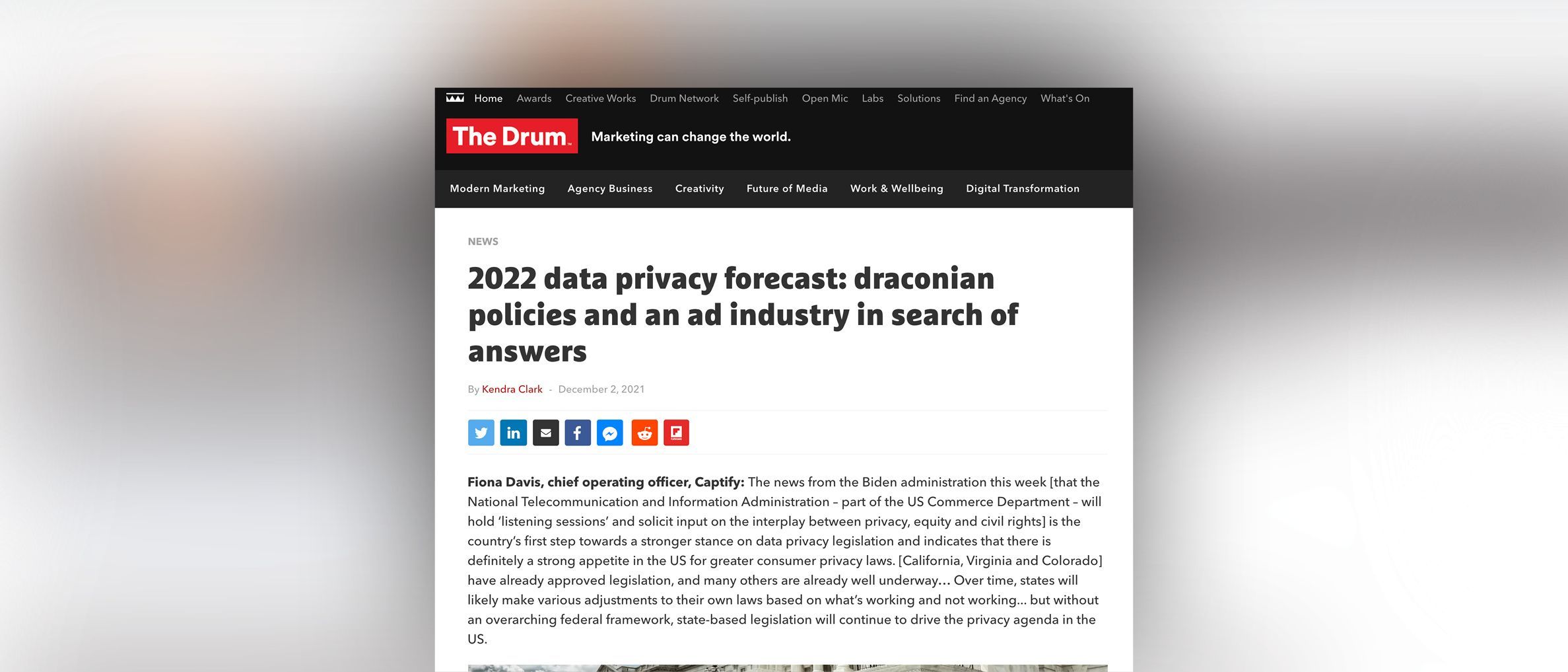 The Drum: 2022 Data Privacy Forecast—Draconian Policies And An Ad Industry In Search Of Answers