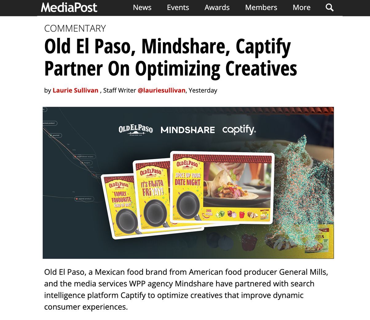 MediaPost: Old El Paso, Mindshare, Captify Partner On Optimizing Creatives