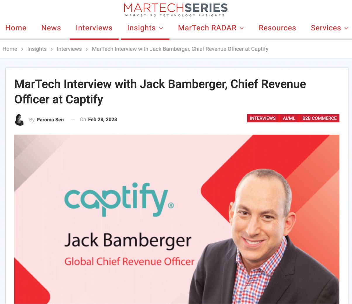 MarTech Series: Interview with Jack Bamberger, Chief Revenue Officer at Captify